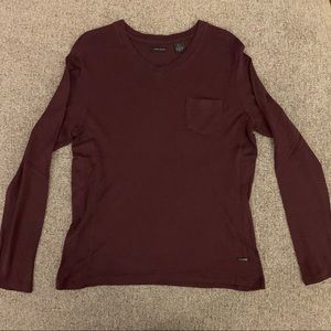 🔴 4 for $40 Bundle | DKNY Jeans V Neck Swester (Maroon Red) Size Small